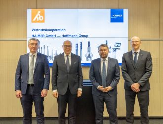 Gregor Weber (Senior Vice President Cutting Tools Product Management), Borries Schüler (Member of the Executive Board Product Management & Engineering Hoffmann Group),  Andreas Haimer (Managing Director Haimer GmbH