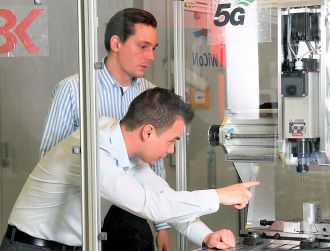5G research at the Institute for Manufacturing Technology and Production Systems (FBK), University of Kaiserslautern. Source: Thomas Koziel
