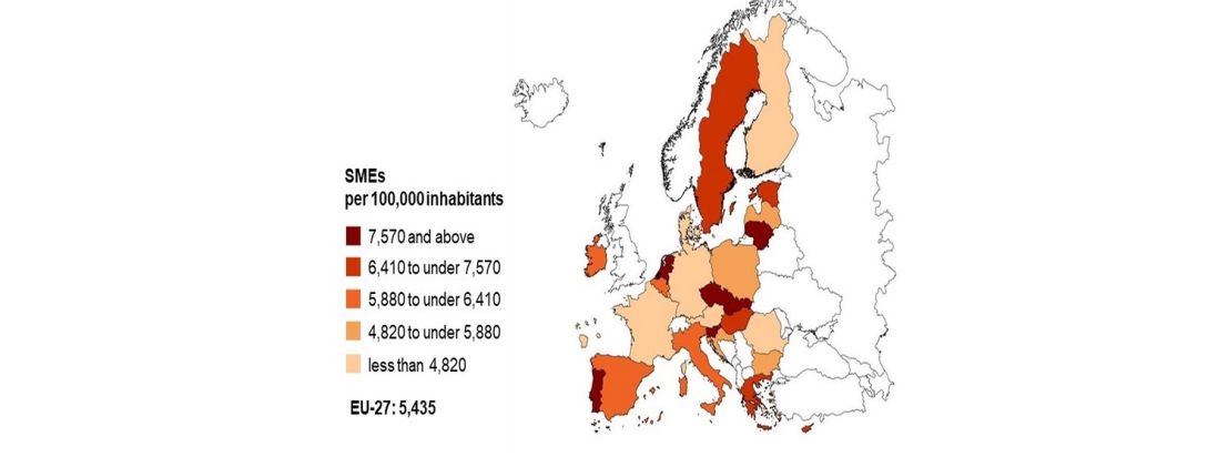 SME density in the EU-27 countries (picture: IfM Bonn)