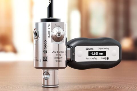 Digital Axial Boring Heads Seco eliminates inaccurate boring head adjustments