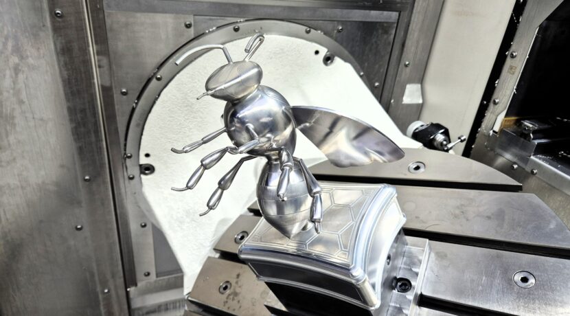 Five-axis machined aluminium honeybee demonstrates the power of collaboration