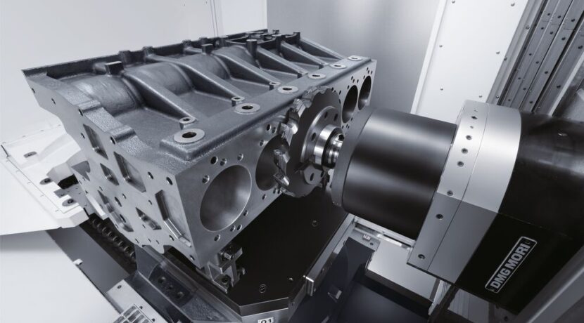 DMG MORI NHX 8000 cylinder block machining