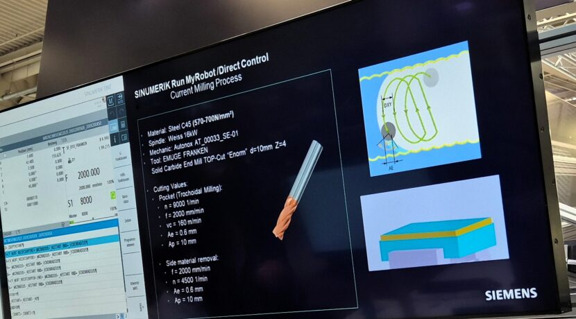 Siemens MTR Run MyRobot C45 structural Steel machining